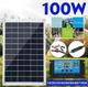 Módulo solar de 100w, compuesto x panel solar, controlador /