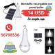 Bombillo recargable con panel solar 