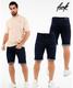 Bermudas de mezclilla elastizada de hombre.