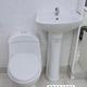 JUEGOS DE BAÑOS COMPLETOS CON SU TASA MONOLÍTICA.