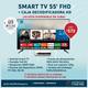 SMART TV 55 FDH + CAJA DECODIFICADORA HD